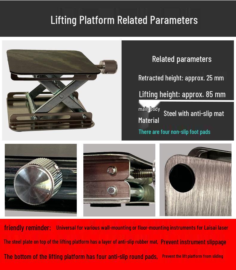 9P1E Tile Leveling Lifter: Adjustable Wall & Floor Lifting Platform with Stainless Steel.