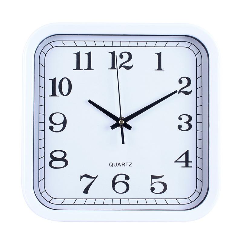 

Настенные часы 10 дюймов 25 см квадратные простые и элегантные электронные настенные часы для гостиной бесшумные часы для домашнего использования 10 inch square [white]
