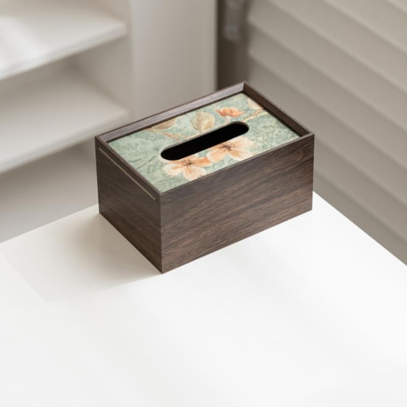 1Pcs Wooden Cherry Blossom Tissue Box Cover Napkin Holder Storage Box Gift-Idea Creative Wood-Made Tissue Box Holder