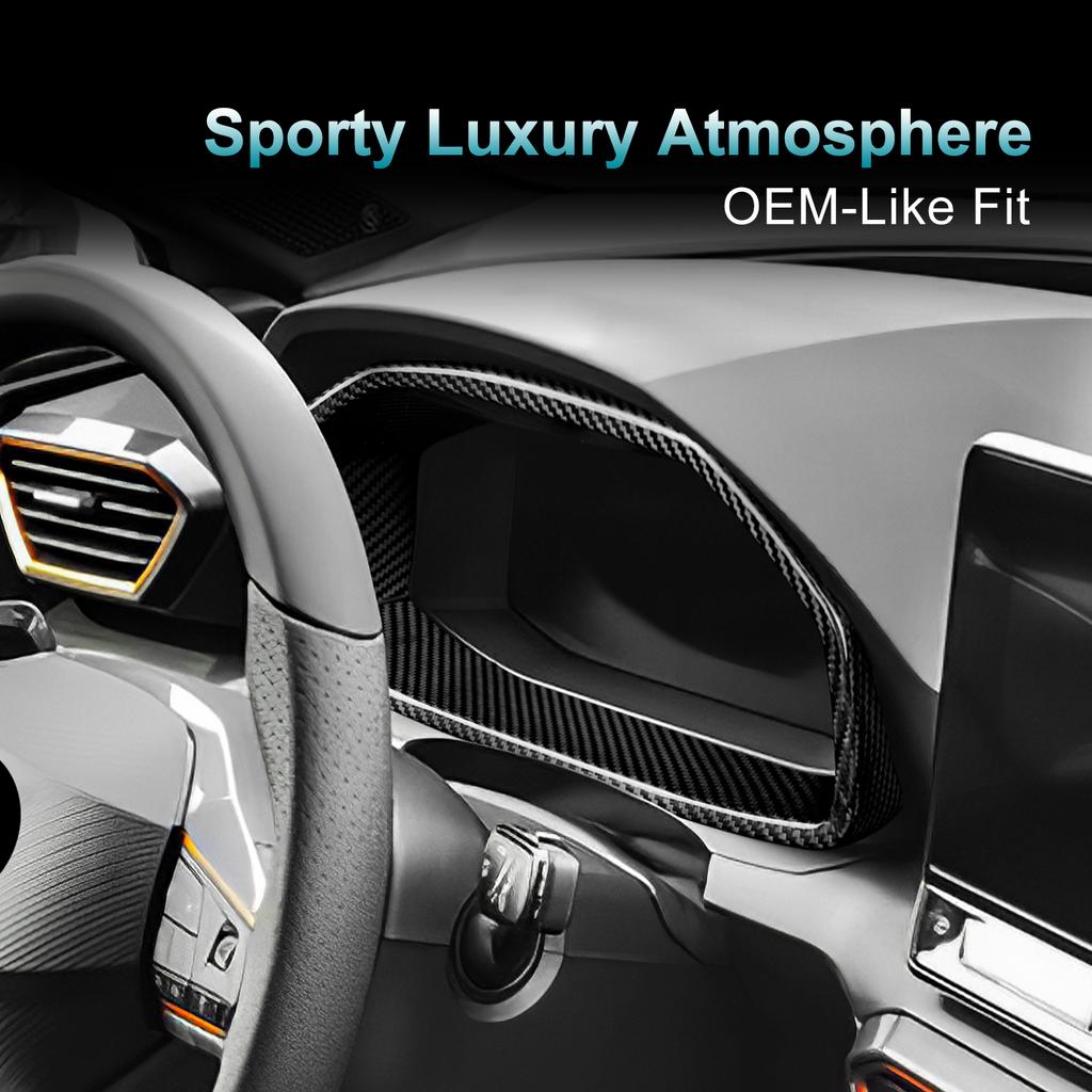 Real Dry Hard Carbon Fiber Speedometer Trim For Cupra Formentor/Cupra Leon/Seat Leon 2021 2022 2023 2024 2025 2026 Car Panel