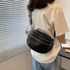 Marsupio alla moda con ampia tracolla, Borsa da petto casual a strati con cerniera multipla, Borsa a tracolla sportiva versatile