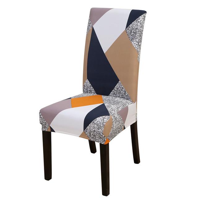 Stretch Seat Chair Covers Printed Chair Cover Big Elastic Slipcovers Bench Cover Office Chair Covers For Home Party Dining Room