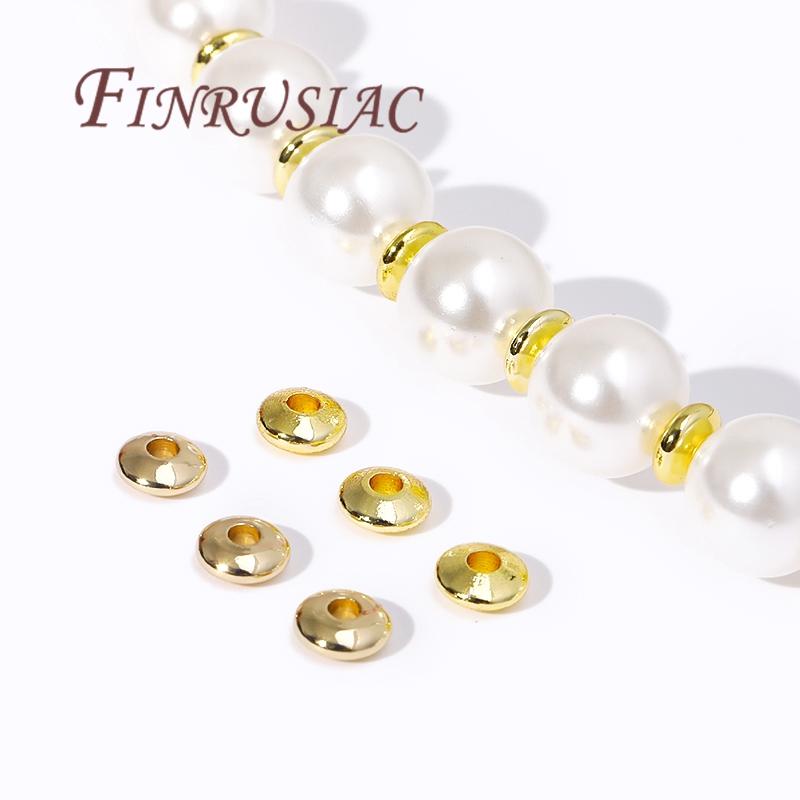 3.5mm 4mm 5mm 6mm Spacer Beads 18K Gold Plated Separator For Beads,Bracelets Beads Accessories,DIY Jewelry Making Supplies