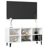 VidaXL TV Cabinet with Metal Legs White 103.5x30x50 Cm