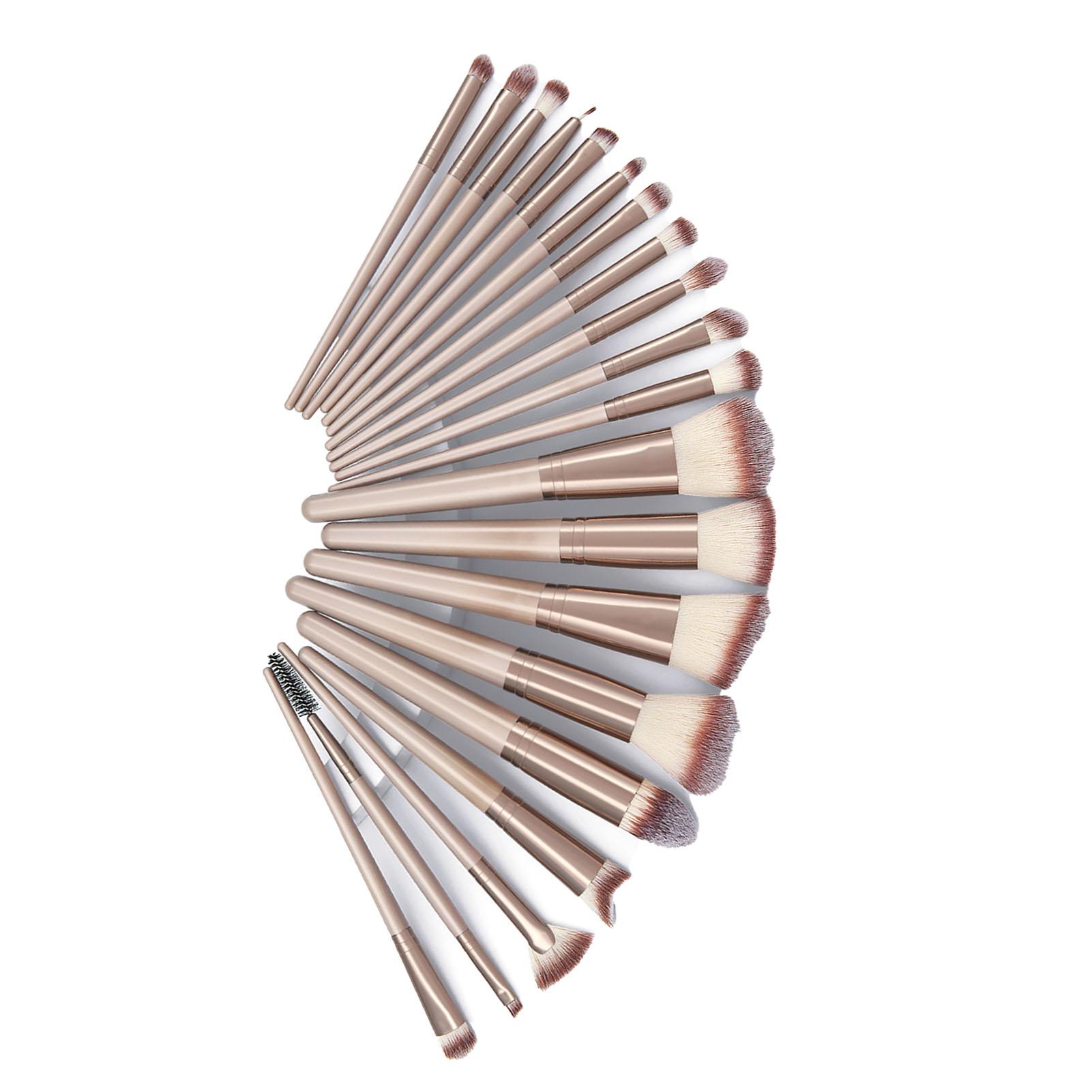 20pcs Makeup Brushes Soft Nylon Hair Skin Friendly Cosmetic Brush Set for Eye Shadow
