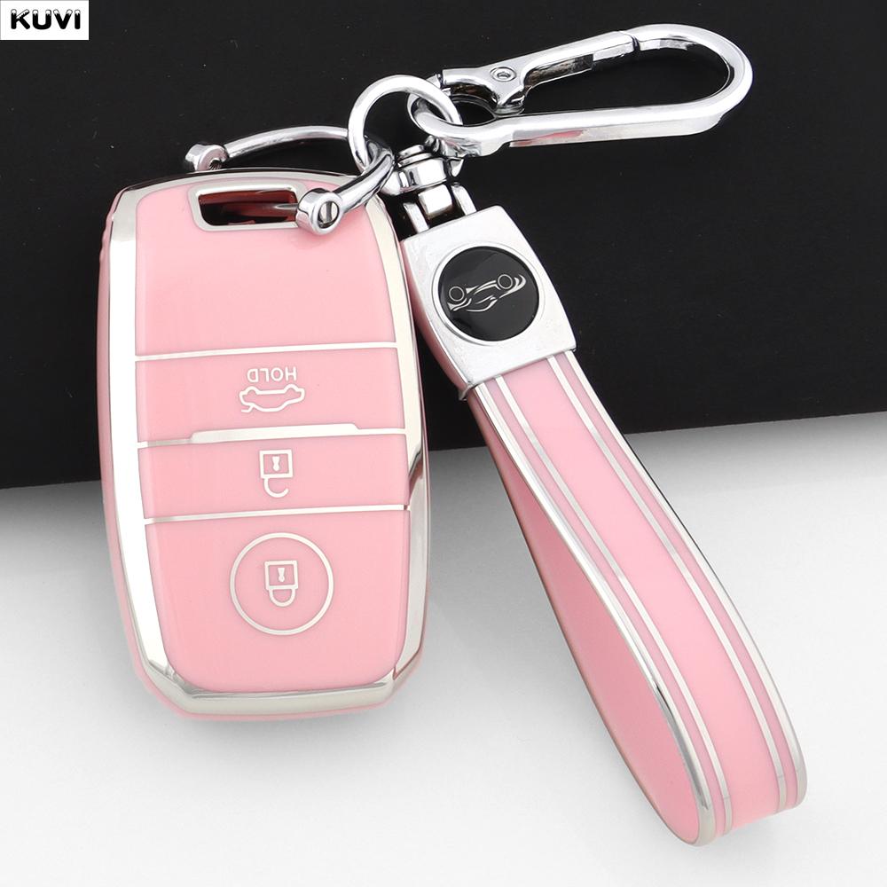 TPU Car Smart Key Case Cover Fob Keychain For 3 4 Buttons Kia Sportage Cerato Optima K2 K3 K4 K5 RIO Picanto Soul Sorento Sedona