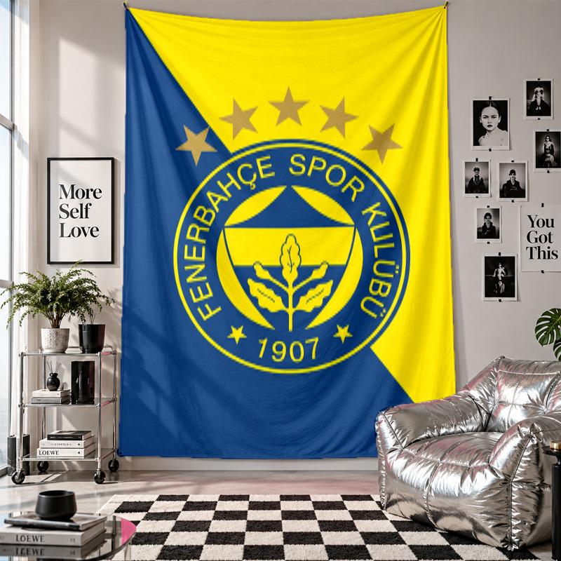 Arazzo da Parete FC Fenerbahçe Decorazione per la Casa Tessuto da Appendere a Parete per Camera da Letto Soggiorno Sfondo