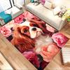 1pc Floral Canine Themed Rug for Home Decor, Non-slip Office Carpet, Chair mat, Outdoor Mat, Christmas and Halloween gifts-0731129