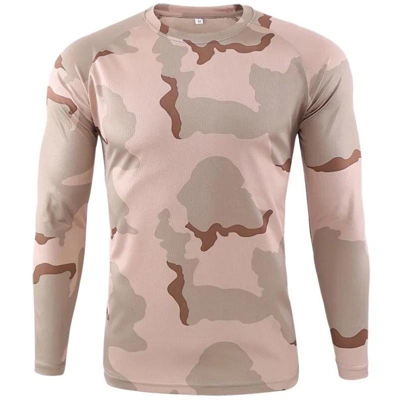 Mode Mångsidig Kamouflageprintad Topp Långärmad Casual Lös Bekväm Tröjor Långa Ärmar Herr