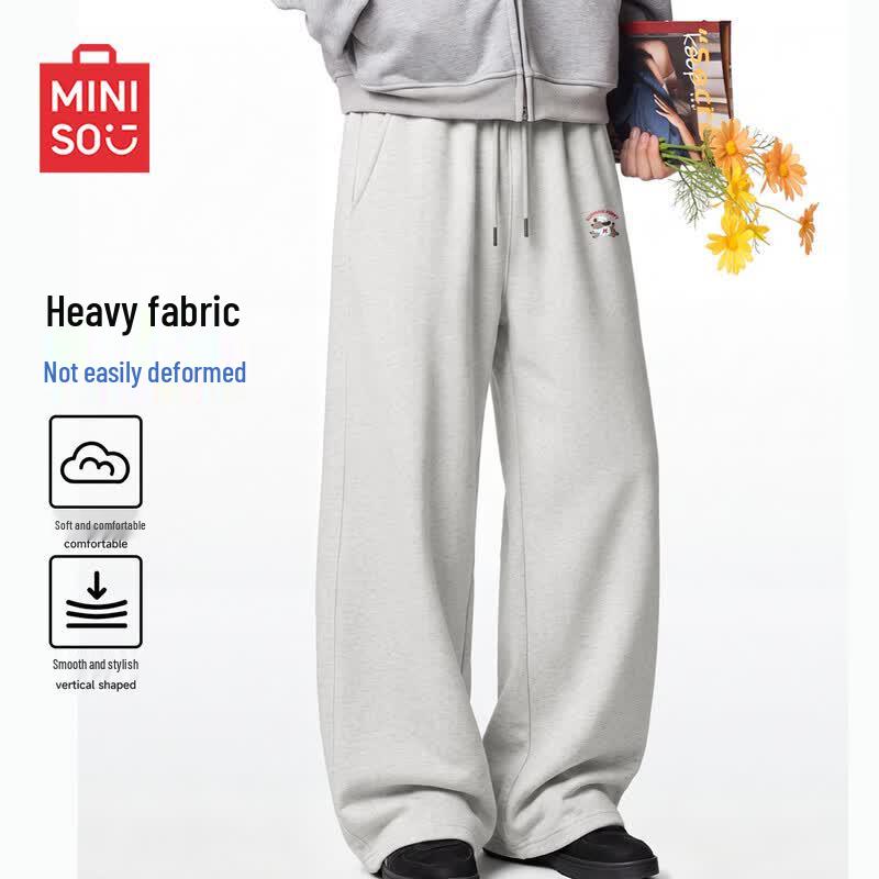 MINISO Men's Japanese Style Straight-Leg Cotton Casual Pants