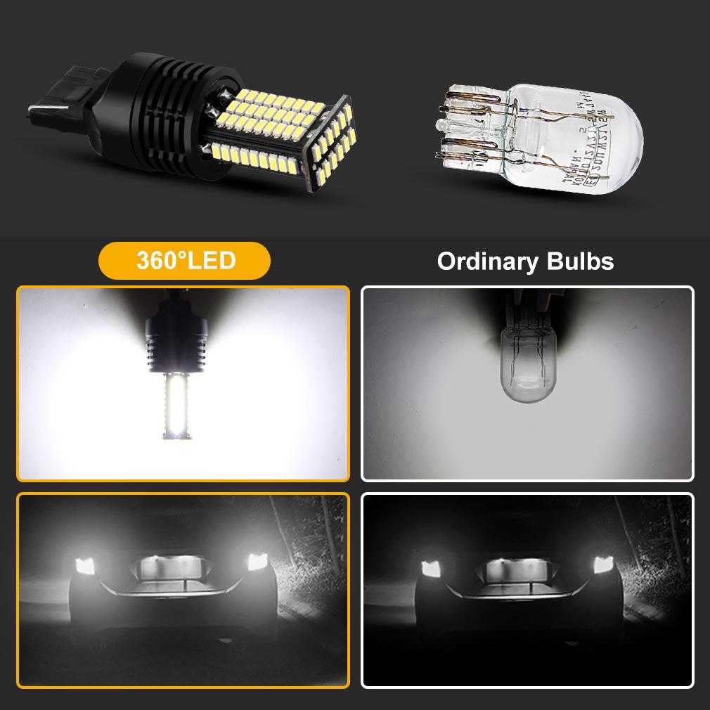 1Pc T20 LED Bulb W21/5W 7443 W21W 7440 WY21W Car Reverse Light 84SMD Auto Turn Signal Lamp 6000K White 12V 24V