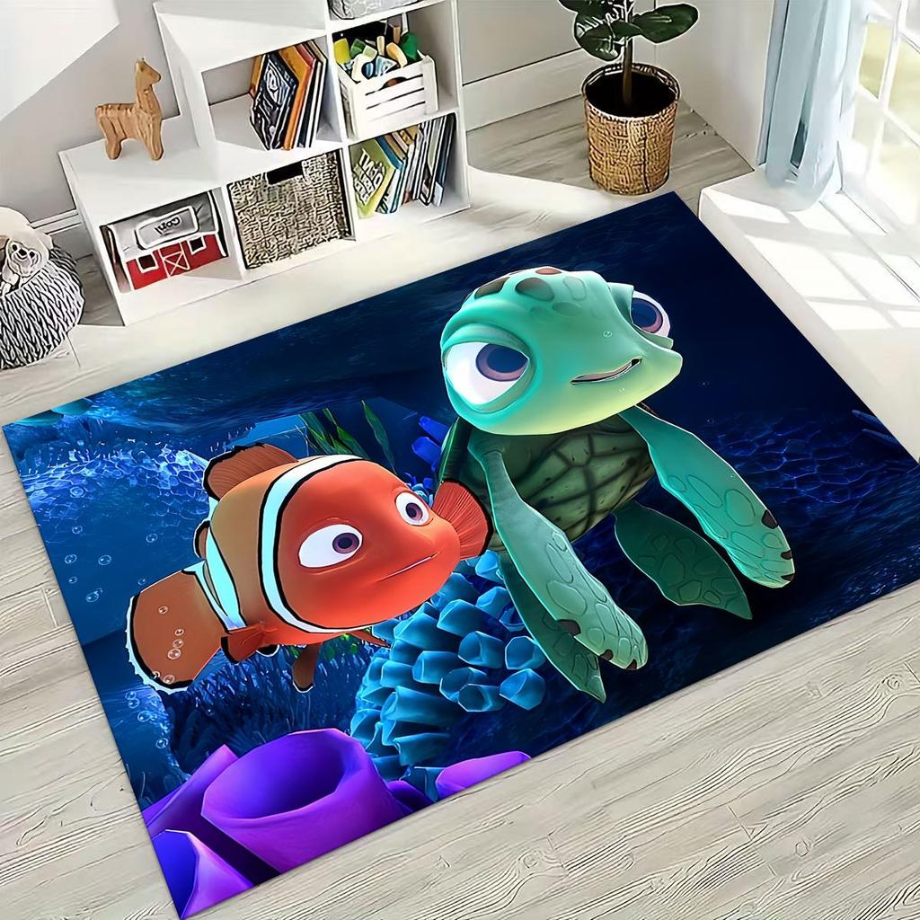 3D kreslený koberec Podmořský svět Hledá se Nemo pro ložnici, obývací pokoj, pohovku, dekorace na vchodové dveře domu, velká protiskluzová podlahová rohožka pro děti, dárek
