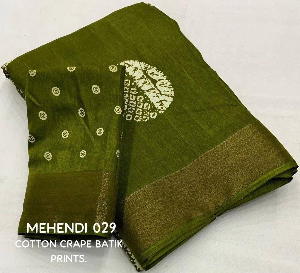 Indische Damen Saree Designer Party Wear Sari Pakistanisch Bollywood Baumwolle Krepp Saree