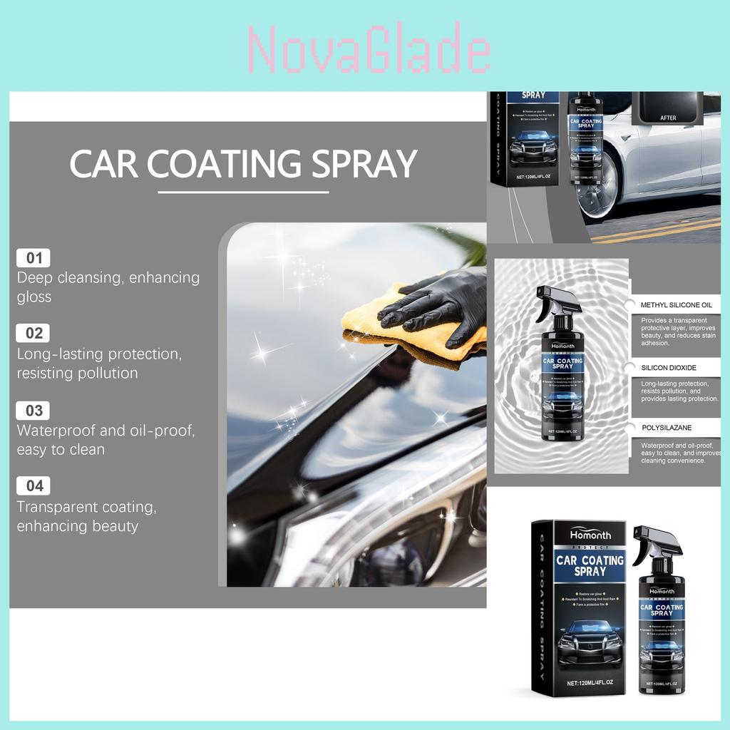 Homonth 120ml Automotive Ceramic Coating Spray For Exceptional Paint Care And Scratch Restoration