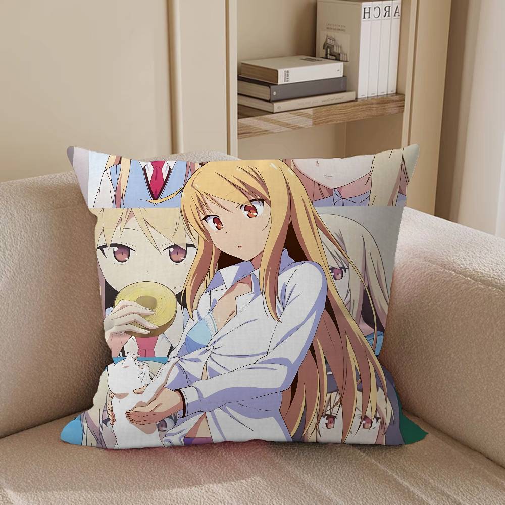 M-Mashiro Shiina Cushion Cover Pillow Cover Decor Pillowcase Printed Cushion Case For Couch