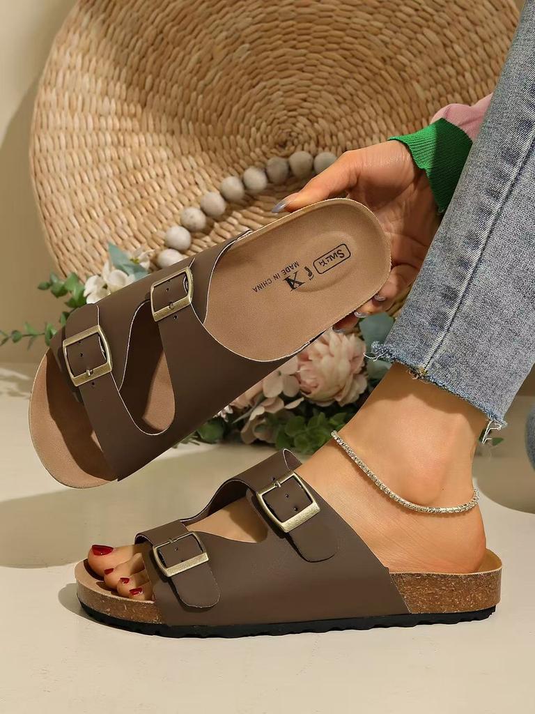 Fashion Women's Fashion Slippers Waterproof Non-Slip Thick Sole Wear-Resistant Soft Sole Comfortable Slip-On Casual Sandals