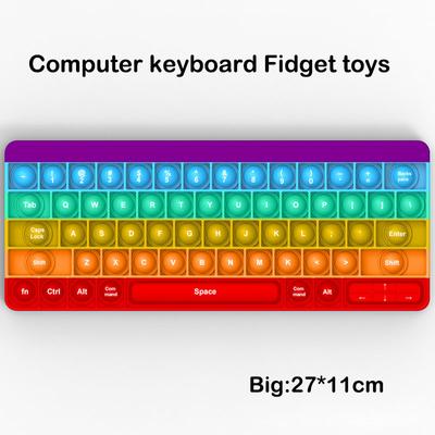 Grande taille Pops It Fidget Toys Push Bubble pour clavier d'ordinateur en forme de jouet anti-stress pour adultes Popit Squishy enfants jouets anti-stress cadeau