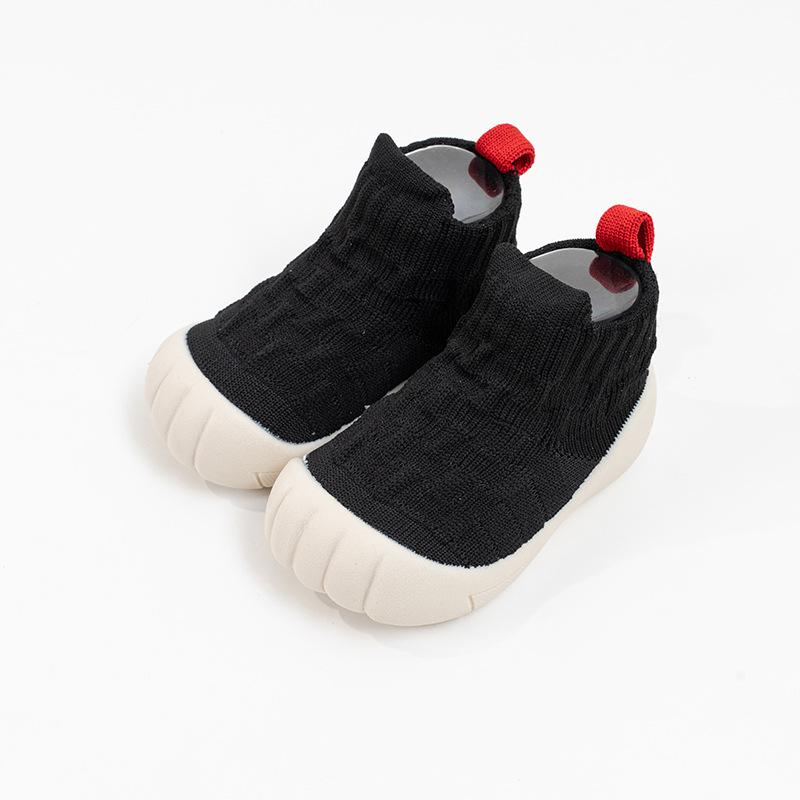 Soft Sole Non-slip Baby Walker Shoes - Solid Color Floor Socks for Boys & Girls, Ideal for Spring & Autumn Pre-walking.