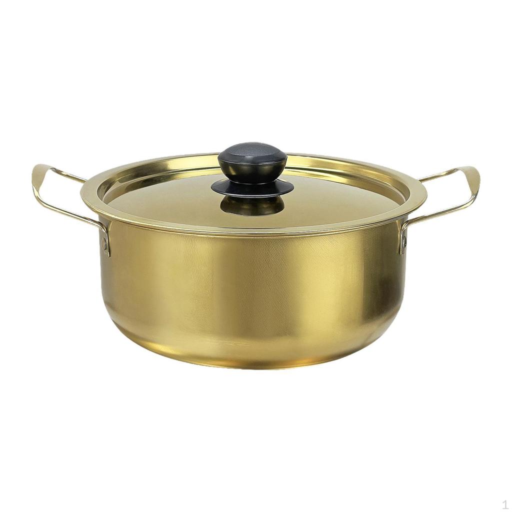 for Korean Ramen, Kimchi Soup, Cookware with Lid, Camping Seafood, Ramen Stew And