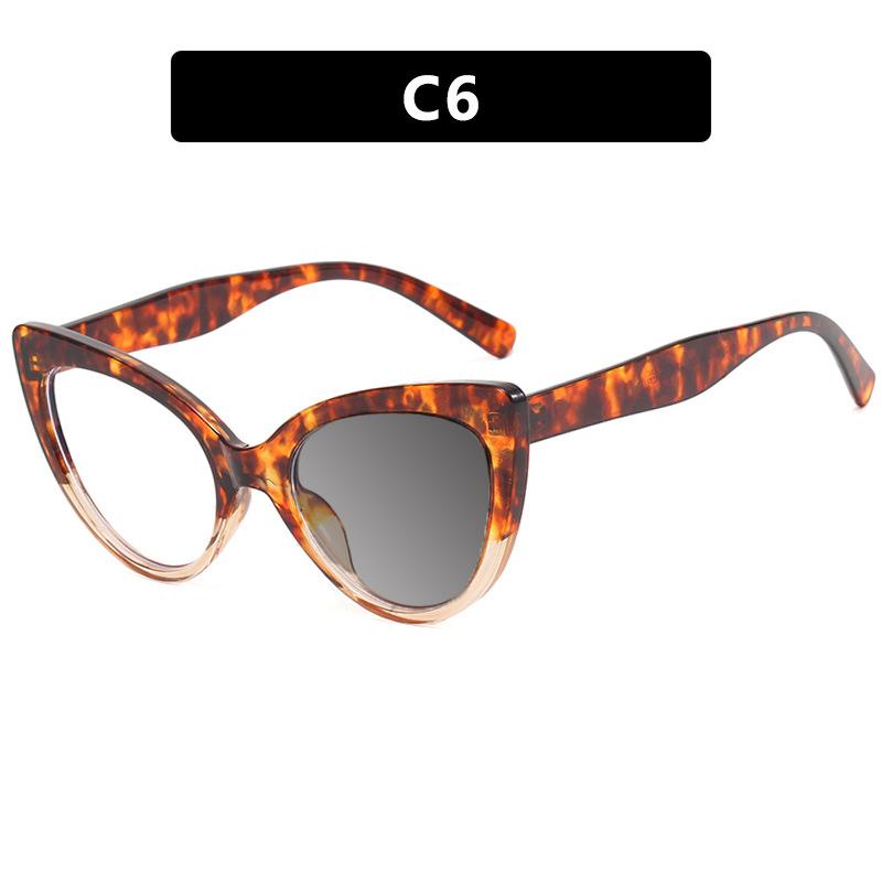 Modemarke Luxusdesign Retro Katzenauge Quadratisch Damenrahmen Photochromatisch Blaulichtfilter Weitsicht Lesebrille Grad Maßgeschneidert