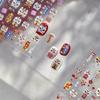 New Year Horse Year Lion Dance Bow Nail Art Print Stickers Lucky Pony Manicure Decals Festive Embossed Nail Decor Cute Chinese