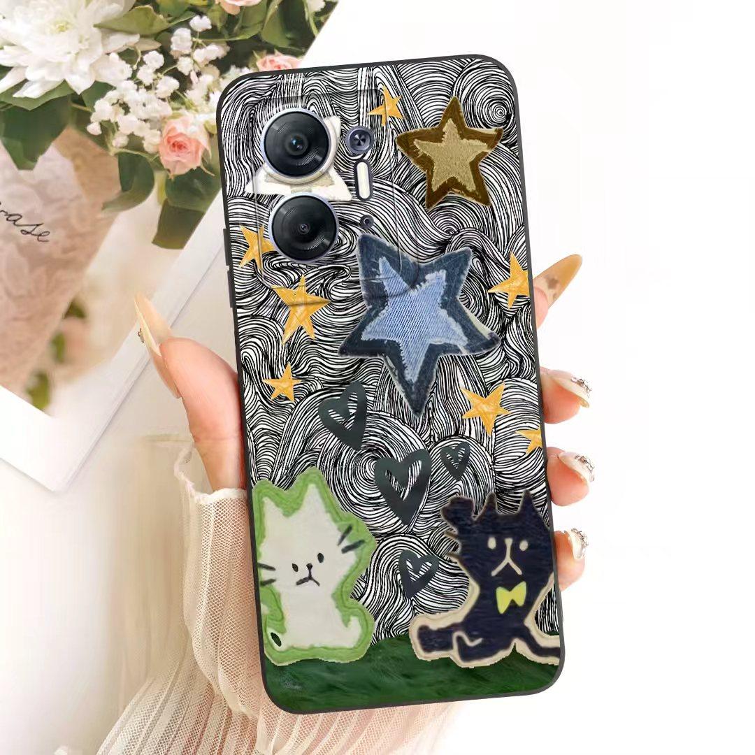 

Silicon Case For Infinix Hot 30 5G X6832 Colorful Flower Shockproof Fundas Back Cover For Infinix Hot30 Hot 30 5G Bumper Infinix Hot 30 5G