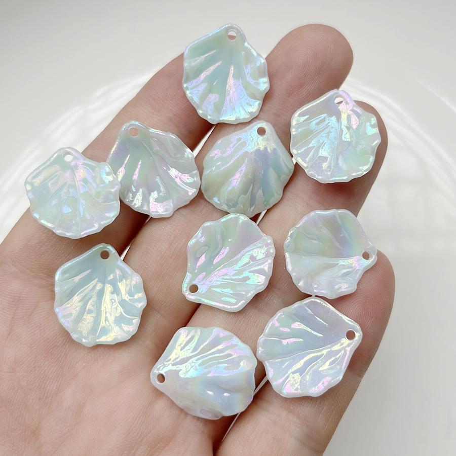30pcs Beautiful AB Color Leaf Bead Adaptors Bracelet Necklace DIY Hair Earrings Bracelet Pendant Making Decorative Accessories