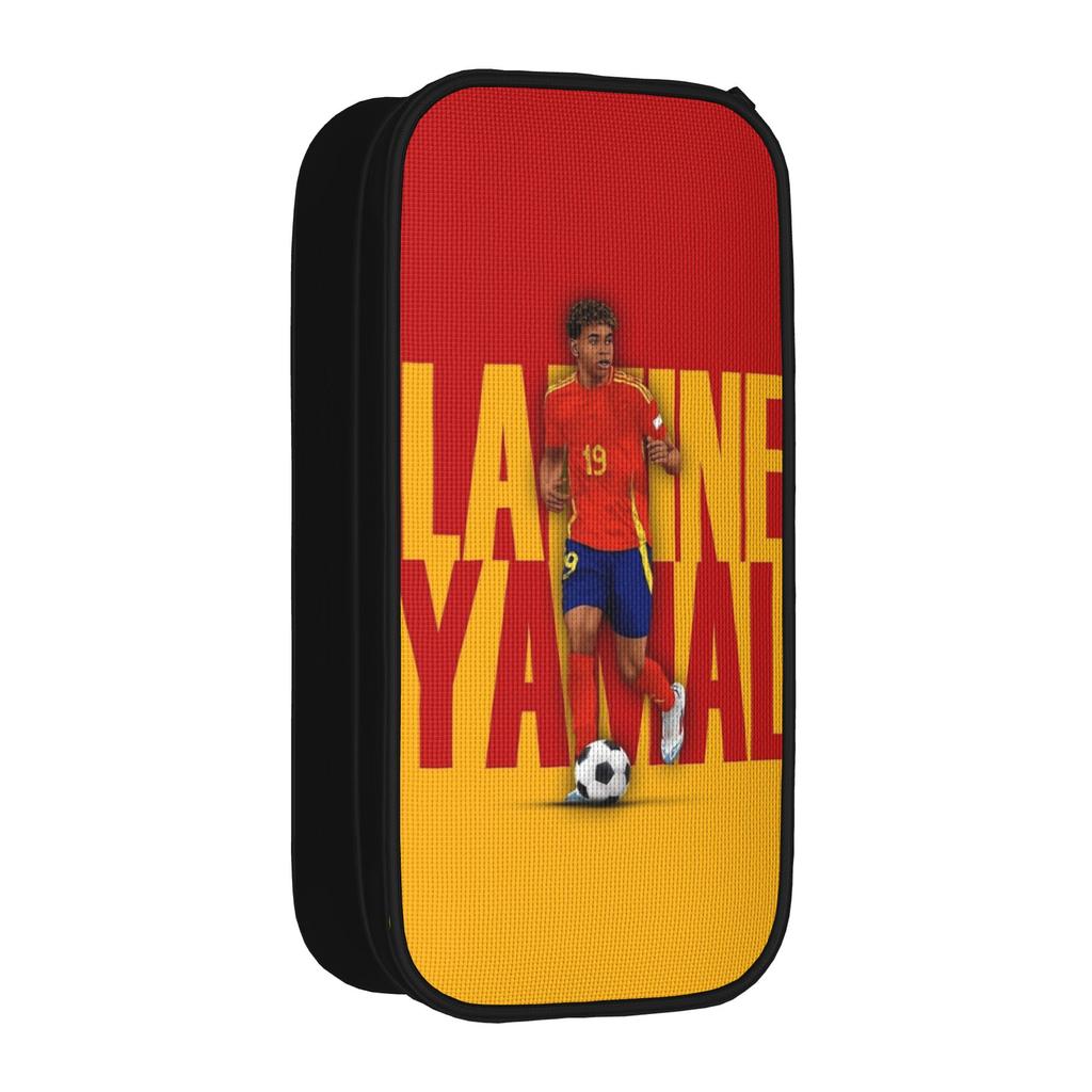 New Lamine Y-Yamal Pencil Case Football Soccer Pencil Box Pen Box for Student Big Capacity Bag Office Gifts Stationery