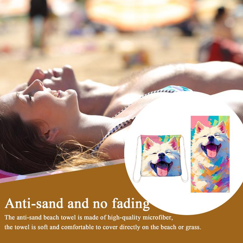 Adult Beach Towels Microfiber Foldable Travel Rag Sandproof Portable Printed Beach Towel For Travel Camping Gym Hotel Pool
