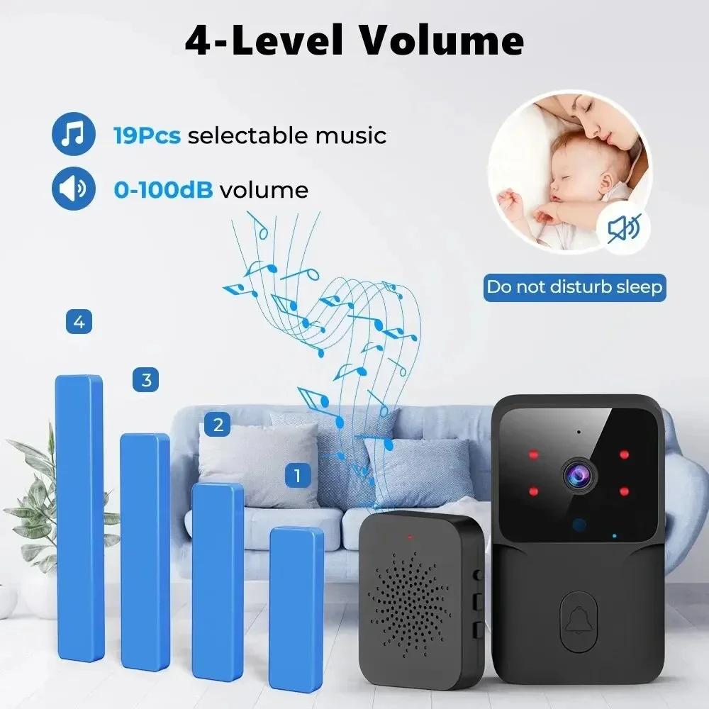 Two-way Wireless Security DoorBell Wireless Intercom Doorbell Home Security WiFi Smart Video Call Door Bell with Camera