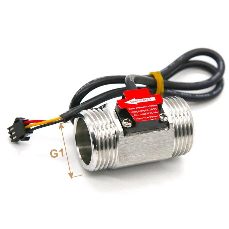 Intelligent Electronic Digital Flowmeter Meter Water Flow Sensor Measuring Flow Temperature Flow Velocity Integration G1 G1/2