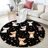 Chihuahua pattern round rug,Carpet Rug for Living Room Bedroom Sofa Playroom Decor,Non-slip Floor Mat,Holiday Gifts and Birthday Gifts.