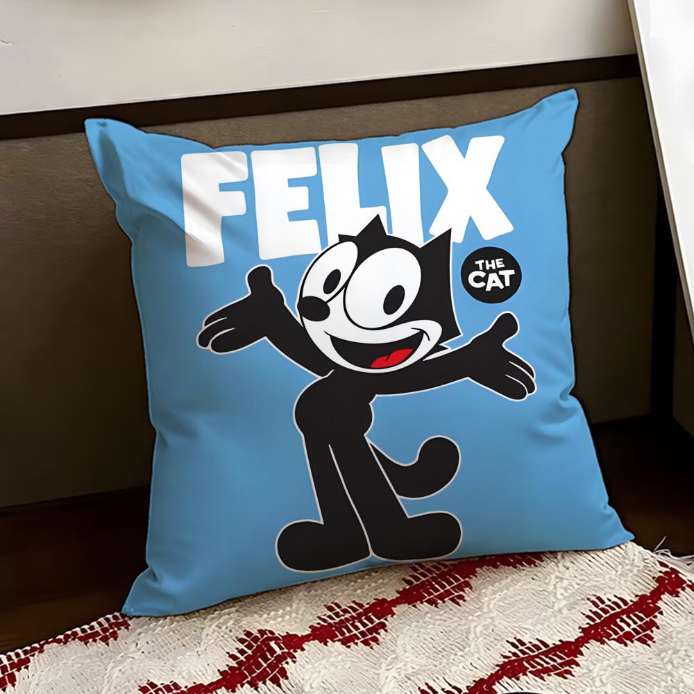 Cartoon FFelix the Cat Cushion Cover Reversible Soft Durable Pillow Cover Home Car MultiScene Use for Daily Comfort