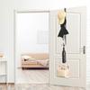 Over Door Hooks Carbon Steel Sturdy Over The Door Hooks Multifunctional Clothes Hanger Space Saving Vertical Design Storage Hook