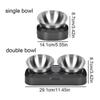 Non-Slip Stainless Steel Cat Bowl With Stand Single Double Cat Bowl Adjustable Cat Bowl  Dogs