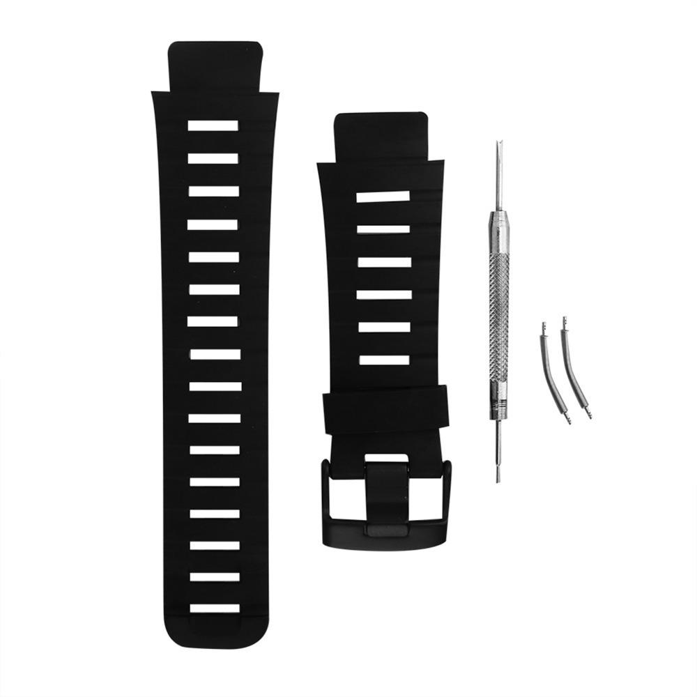 Black Suunto X-Lander Rubber Watch Band for SUUNTO X-LANDER
