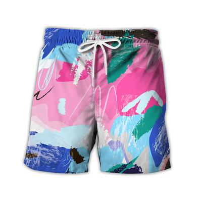 Summer 3D Print Colorful and Interesting Patterns Shorts Fashionable Casual Beach Men's Shorts