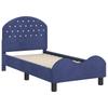 Children S Bed Frame with Headboard Police Blue 70 X 140 Cm Velvet