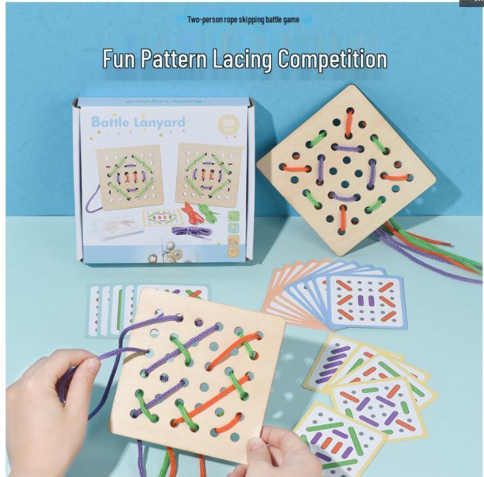 Toddler Fine Motor Skills Animal Threading and Beading Toy