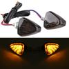 Black Motorcycle LED Turn Signals Light Motorbike Indicator Lamp Scooter Amber Universal