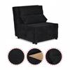 Fold-out Armchair Sleeping Function KIMO Bedding Container Family Furniture Black