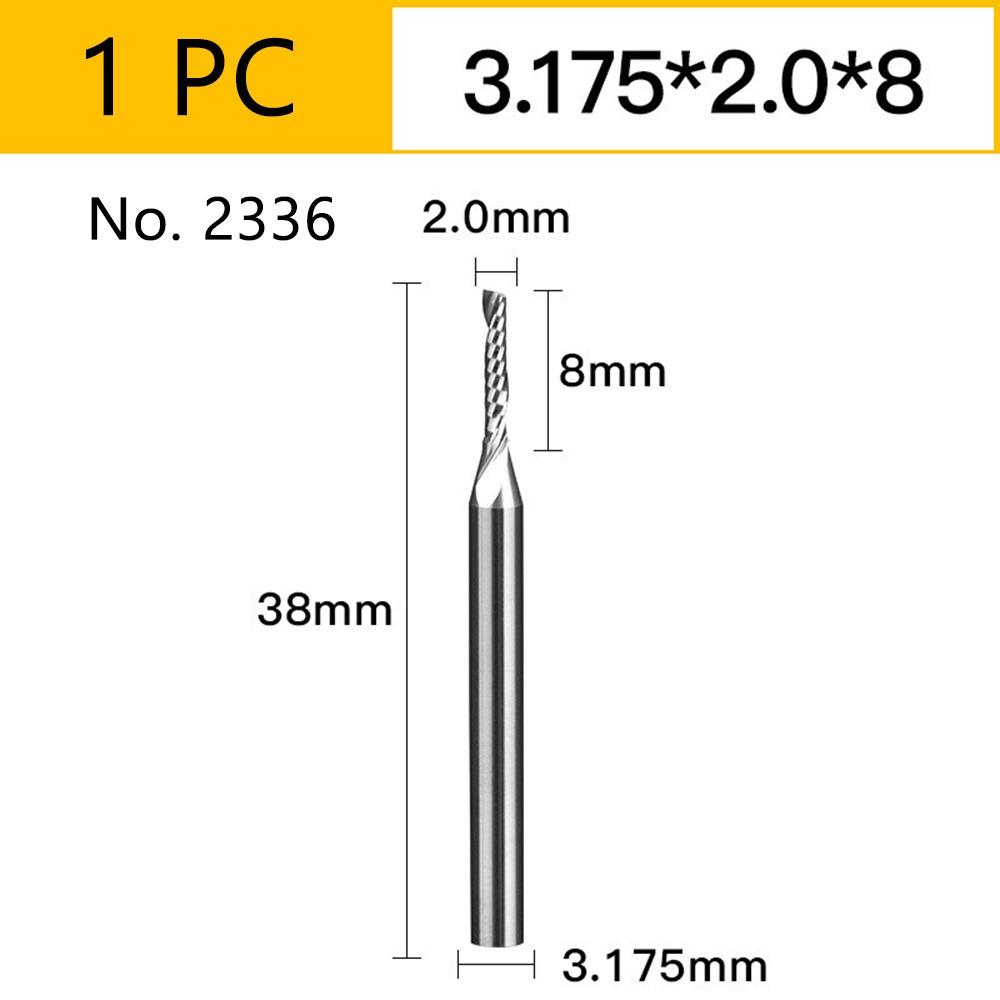 1Pcs Carbide End Milling Bits Single Flute Mill Tool New Router Bit CNC Machine