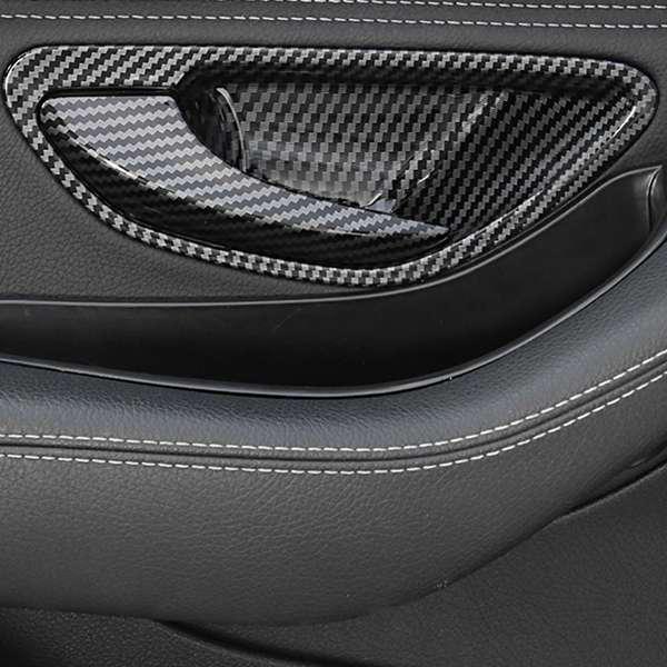 8pcs Inner Door Handle Cover Stickers for 15-21 Mercedes-Benz C-Class W205