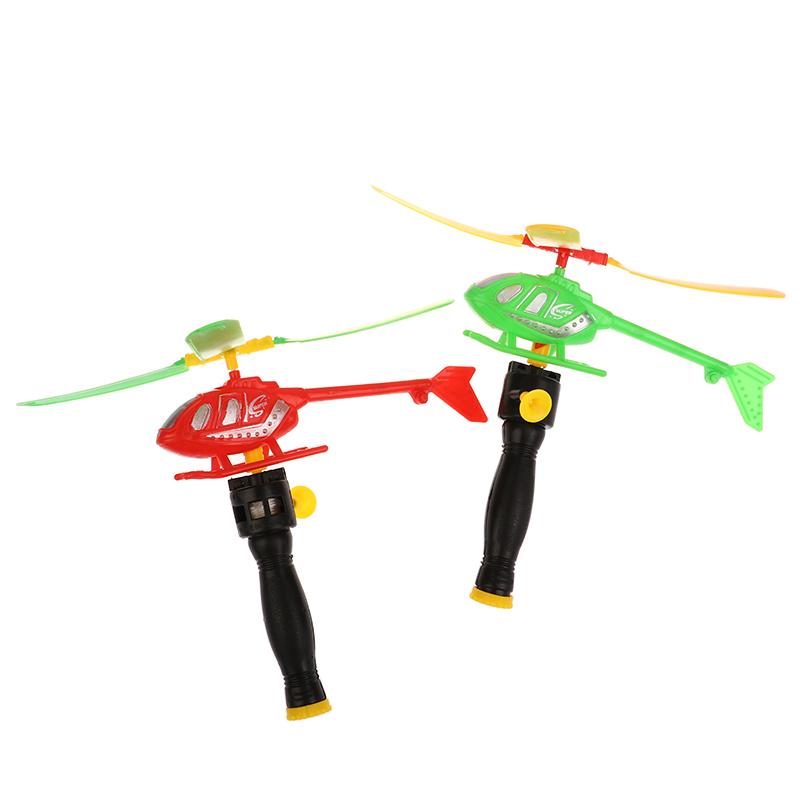 Classic Outdoor Game Handle Pull Line Helicopter Draw Rope Take-Off Small Plane Interactive Educational Toys Children'S Gift