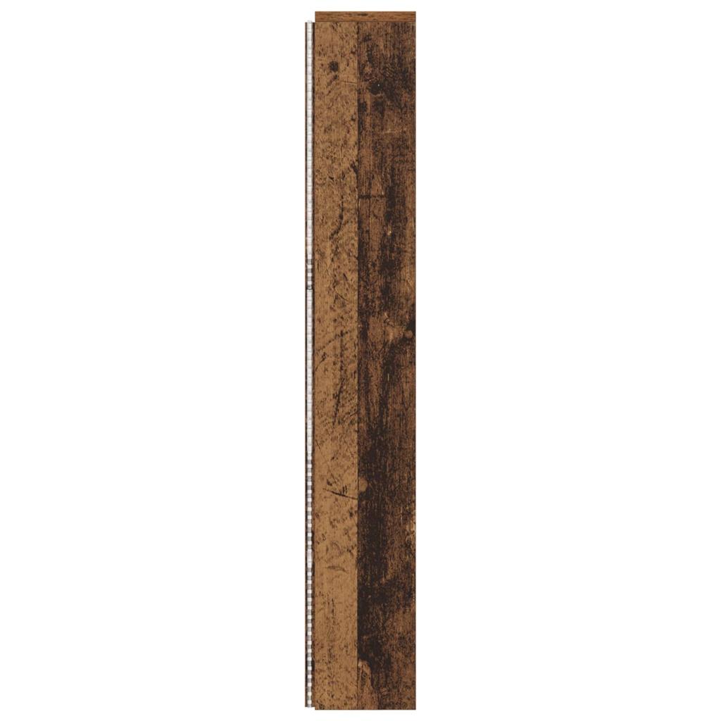 Headboard Cabinet with LED Lighting Reclaimed Wood Look 180 x 16.5 x 103.5 cm