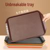Qianshen Rectangular PP Non-Slip Serving Tray with Handles