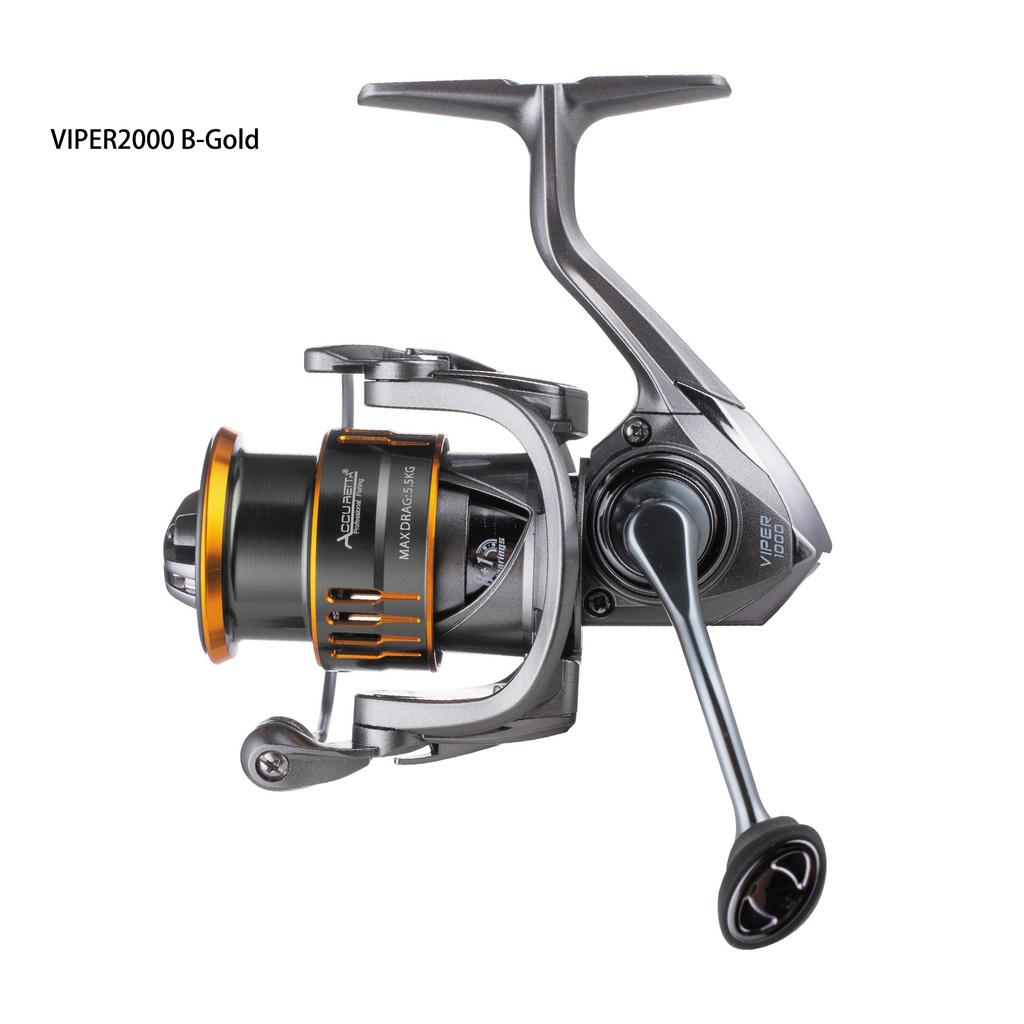 Mavllos VIPER 155g Bass Spinning Reel Drag Power 6kg Gear Ratio 5.2:1 Shallow Aluminum Spool Carbon Light Saltwater Spinning Fishing Reel