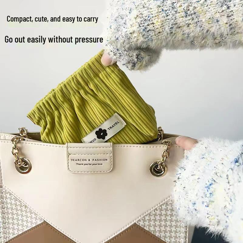 2024 Corduroy Mini Makeup Bag – Coin & Lipstick Portable Storage