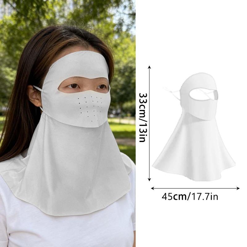Women Sun Protection Face Mask with Drinking Hole Ice Silk Cooling UV Block Neck Cover for Cycling Outdoor Summer Accessories