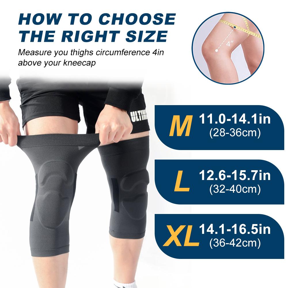 1 Pair Knee Compression Brace with Patella Gel Pad for Workout Running Weightlifting Knee Support